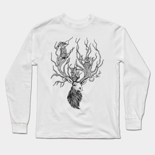 Deer Antlers Long Sleeve T-Shirt